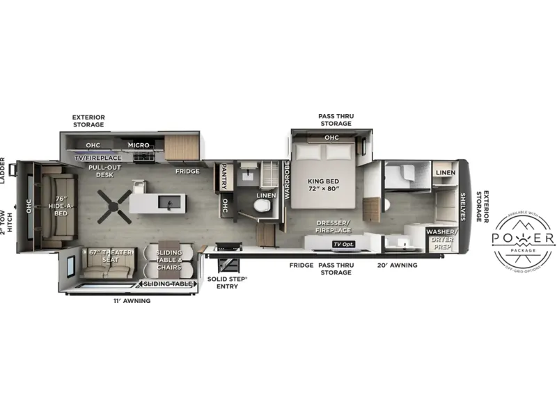 2027 Forest River ROCKWOOD SIGNATURE 401SFB floorplan