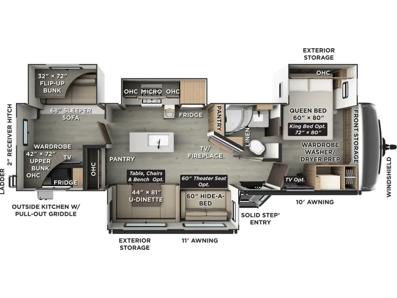 2027 Forest River ROCKWOOD SIGNATURE 8336BH floorplan
