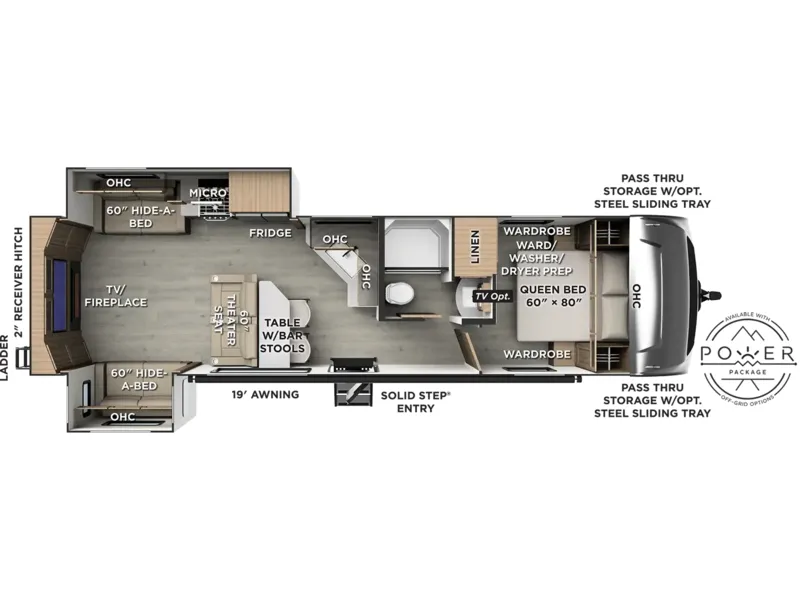 2027 Forest River ROCKWOOD ULTRA LITE 2921RL floorplan