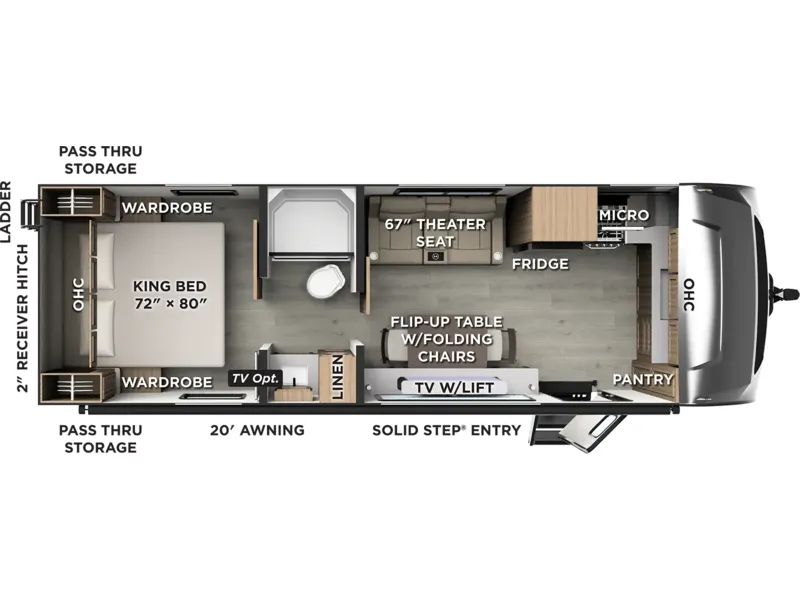 2027 Forest River ROCKWOOD ULTRA LITE 301FKT floorplan