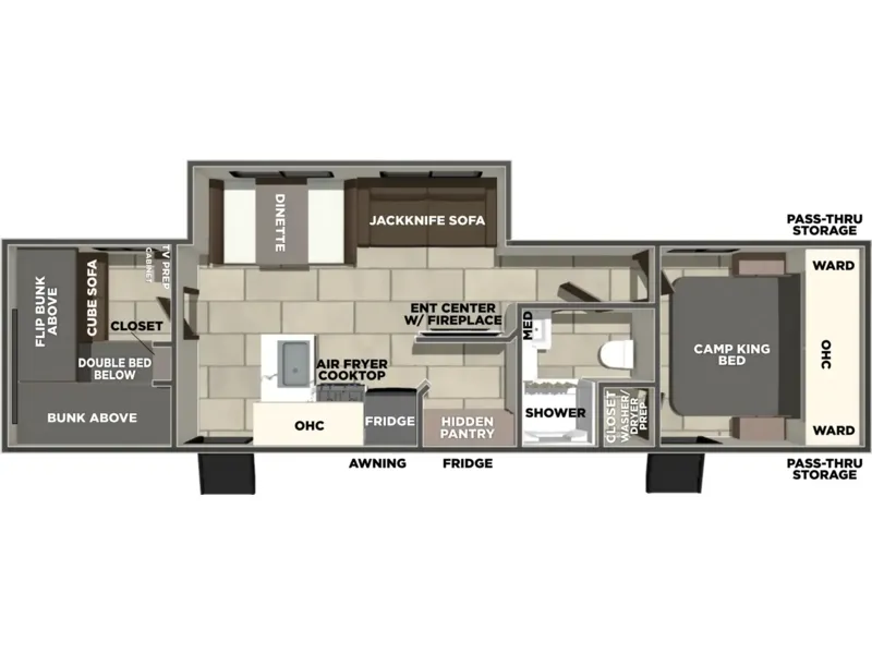 2027 Forest River TRACER 290QB floorplan