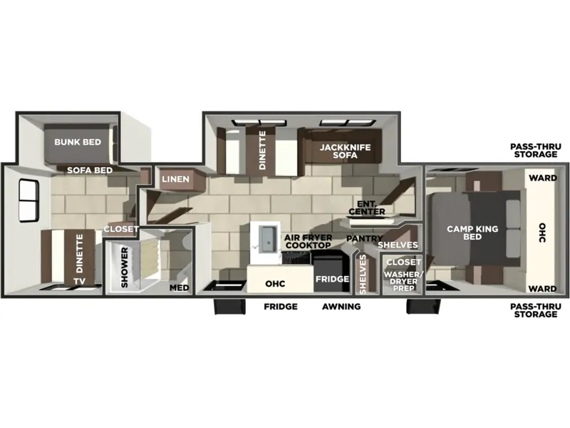 2027 Forest River TRACER 295DB floorplan