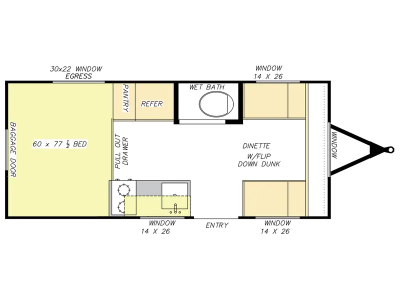 2027 Modern Buggy MOD BUG BB16 floorplan