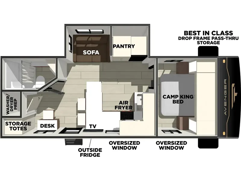 2027 Forest River AVENGER 25MKO floorplan