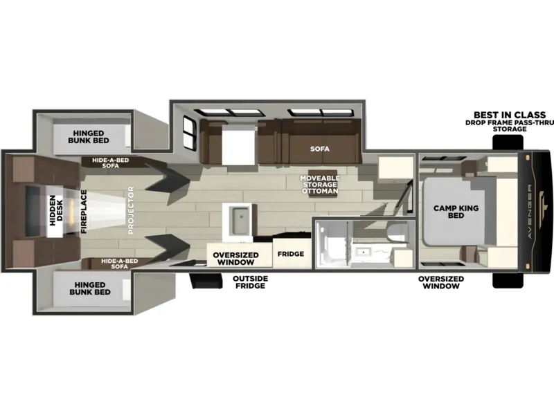 2027 Forest River AVENGER 30PO floorplan